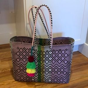 Mexican plastic woven bag from Cabo San Lucas